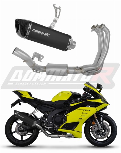 teljes kipufogórendszer DOMINATOR Full System HP6 FEKETE kipufogódobbal, Yamaha YZF R9 2025 motorkerékpárhoz