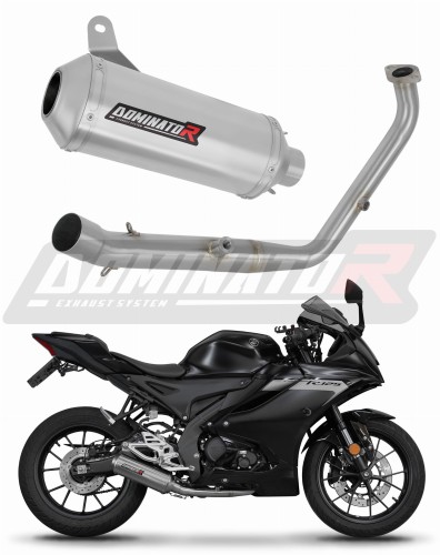 teljes kipufogórendszer DOMINATOR OV G2 dobbal, amely illeszkedik a Yamaha YZF R125 2024 - 2025 motorkerékpárhoz