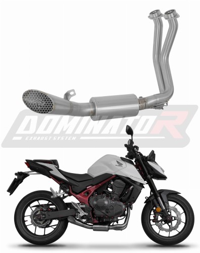 teljes DOMINATOR Full System GP3 kipufogórendszer hangtompítóval, amely a Honda CB 750 Hornet 2023 motorkerékpárhoz illeszkedik