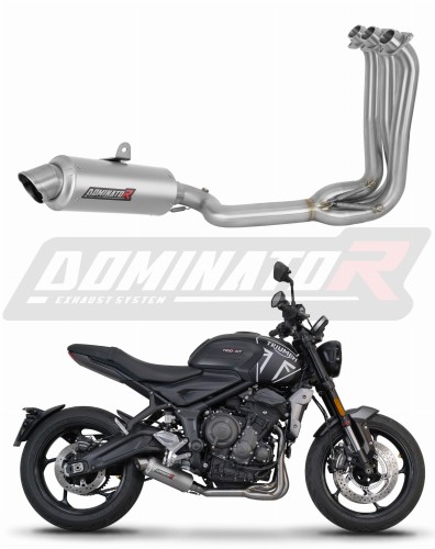 DOMINATOR Full System GPF komplett kipufogórendszer kipufogódobbal Triumph Trident 660 2021 - 2024 motorkerékpárhoz