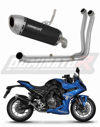 complete exhaust system with muffler DOMINATOR Full System S6 BLACK fits the motorcycle Suzuki GSX 8R / 8S 2023   2025