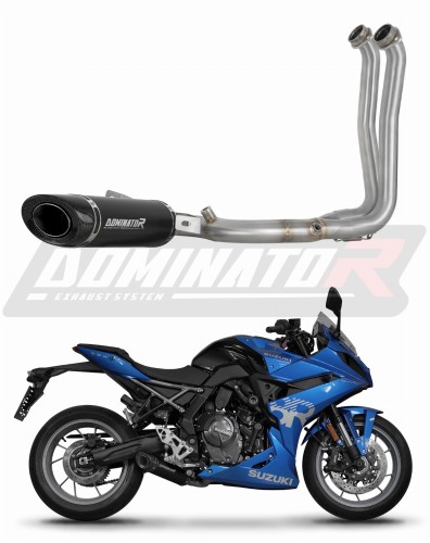 complete exhaust system with muffler DOMINATOR Full System HP8 BLACK fits the motorcycle Suzuki GSX 8R / 8S 2023   2025