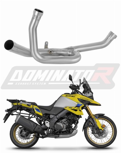 decat mid muffler DOMINATOR Mid Pipe fits the motorcycle Suzuki V Strom 1050 DE 2023   2025
