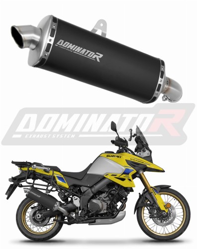 exhaust muffler DOMINATOR P7 BLACK fits the motorcycle Suzuki V Strom 1050 DE 2023   2025