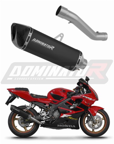 exhaust muffler DOMINATOR HP6 BLACK fits the motorcycle Honda CBR 600 F4i Sport 2001   2006