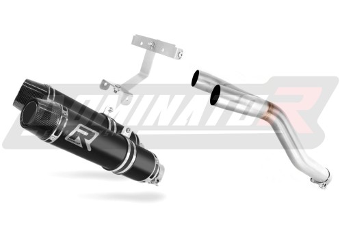 exhaust muffler DOMINATOR HP3 BLACK fits the motorcycle Yamaha FZ6 2006   2010 3