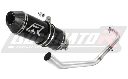 teljes kipufogórendszer DOMINATOR Full System HP3 FEKETE dobbal, amely illeszkedik a Yamaha YZF R125 2008 - 2013 motorkerékpárhoz 2