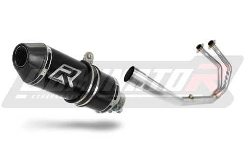 teljes kipufogórendszer DOMINATOR HP3 FEKETE dobbal, amely illeszkedik a Yamaha YZF-R3 300 2015 - 2018 motorkerékpárhoz