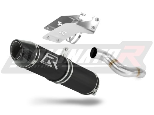 exhaust muffler DOMINATOR HP2 BLACK fits the motorcycle Kawasaki ZX6R 636 2007   2008