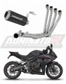 complete exhaust system with muffler DOMINATOR Full System GP BLACK fits the motorcycle Honda CB 650 R / E Clutch 2024   2025 6
