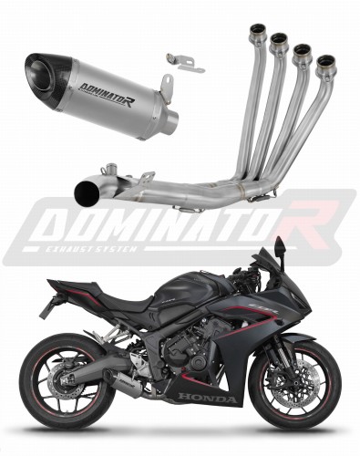 complete exhaust system with muffler DOMINATOR Full System titanium HP8 fits the motorcycle Honda CB 650 R / E Clutch 2024   2025 6
