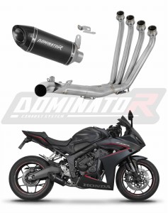 Honda CB 650 R / E-Clutch 2024 - 2025 Full system Kipufogó leömlő dob HP8 FEKETE + dB killer