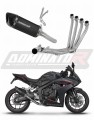 complete exhaust system with muffler DOMINATOR Full System HP6 BLACK fits the motorcycle Honda CB 650 R / E Clutch 2024   2025 6
