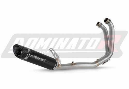 teljes kipufogórendszer DOMINATOR Full System HP8 FEKETE dobbal, amely illeszkedik az Aprilia Tuono 457 2024 - 2025 motorkerékpárhoz