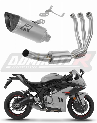 complete exhaust system with muffler DOMINATOR Full System titanium HP8 fits the motorcycle CF MOTO 675 SR R 2024   2026