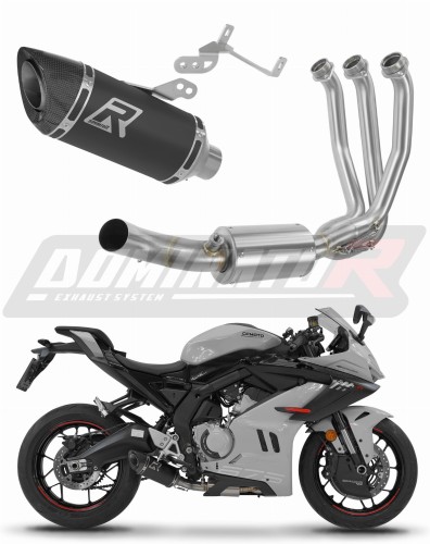 complete exhaust system with muffler DOMINATOR Full System HP8 BLACK fits the motorcycle CF MOTO 675 SR R 2024   2026