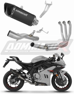 CF MOTO 675 SR-R 2024 - 2026 Teljes rendszer Kipufogó leömlő dob HP6 BLACK + dB killer