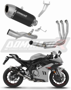 CF MOTO 675 SR-R 2024 - 2026 Teljes rendszer Leömlő kipufogó dob S6 BLACK + dB killer