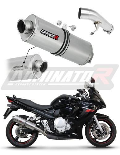 exhaust muffler DOMINATOR homologated road legal oval fits the motorcycle Suzuki GSXF 650 2007   2016