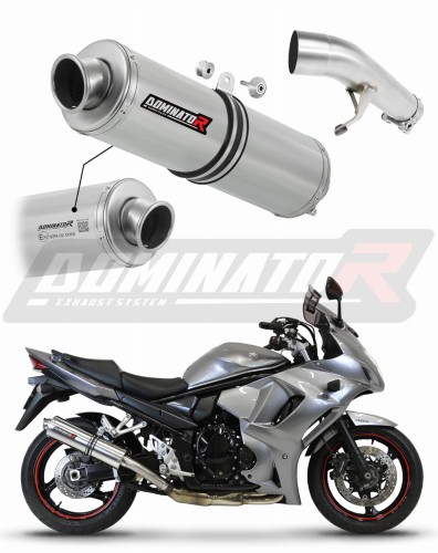 exhaust muffler DOMINATOR homologated road legal ROUND fits the motorcycle Suzuki GSX 1250 FA 2010   2016