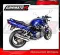 exhaust muffler DOMINATOR homologated road legal ROUND fits the motorcycle GSF 1200 BANDIT 2001   2005 4