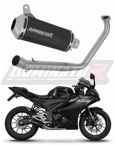 complete exhaust system with muffler DOMINATOR Full System OV G2 BLACK fits the motorcycle Yamaha YZF R125 2019   2020