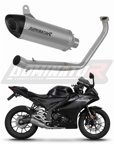 komplett kipufogórendszer DOMINATOR Full System Titán HP8 dobbal, amely illeszkedik a Yamaha YZF R125 2019 - 2020 motorkerékpárhoz
