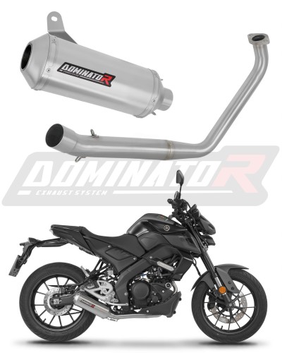 komplett kipufogórendszer DOMINATOR Full System OV G2 kipufogódobbal, amely illeszkedik a Yamaha MT 125 2020 motorkerékpárhoz