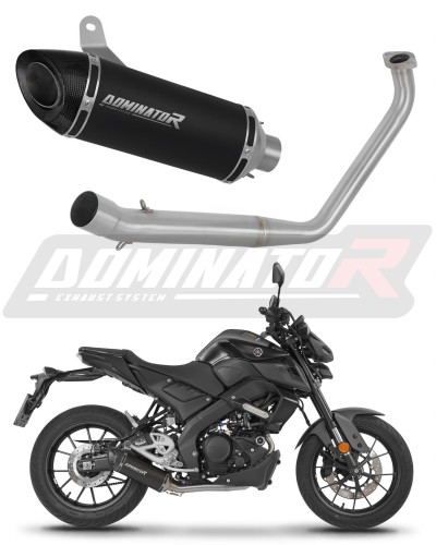 teljes kipufogórendszer DOMINATOR Full System HP8 FEKETE dobbal a Yamaha MT 125 2020 motorkerékpárhoz