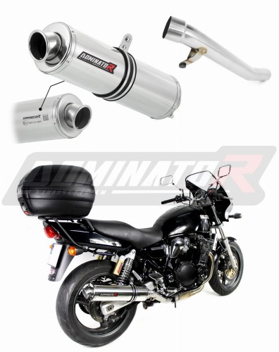 exhaust muffler DOMINATOR homologated road legal ROUND fits the motorcycle GSX 750 INAZUMA 1998   2003