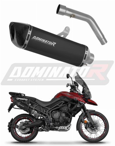 DOMINATOR HP6 FEKETE kipufogó dob Triumph Tiger 800 XCA 2018 - 2020 motorkerékpárhoz