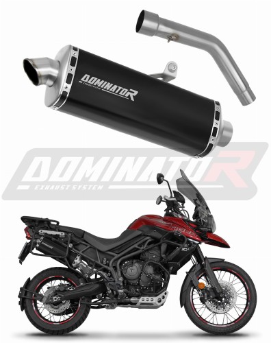 exhaust muffler DOMINATOR P7 BLACK fits the motorcycle Triumph Tiger 800 XCA 2018   2020