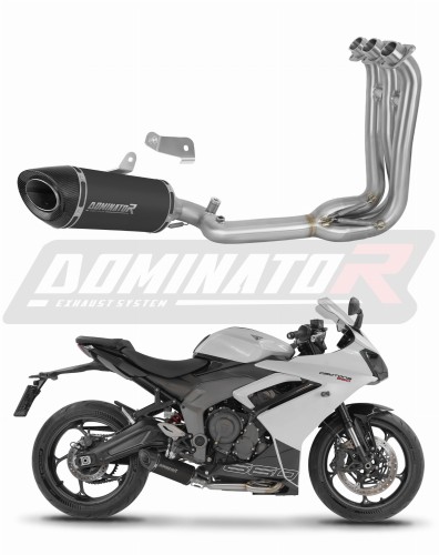 DOMINATOR HP8 FEKETE kipufogó dob Triumph Daytona 660 2024 - 2026 motorkerékpárhoz