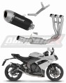 exhaust muffler DOMINATOR S6 BLACK fits the motorcycle Triumph Daytona 660 2024   2026