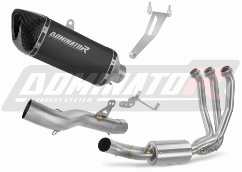 komplett kipufogórendszer DOMINATOR Full System HP6 FEKETE dobbal a CF MOTO 675 NK 2024 - 2026 motorkerékpárhoz