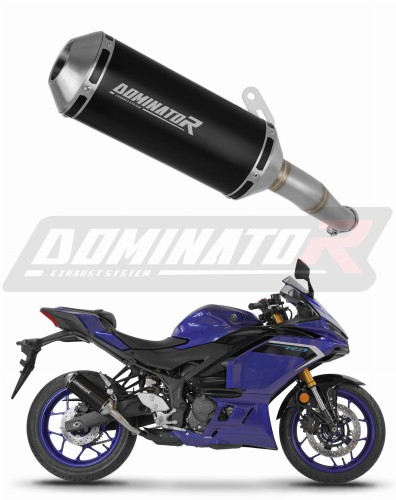DOMINATOR OV G2 FEKETE kipufogó dob a Yamaha YZF-R3 2025 - 2026 motorkerékpárhoz