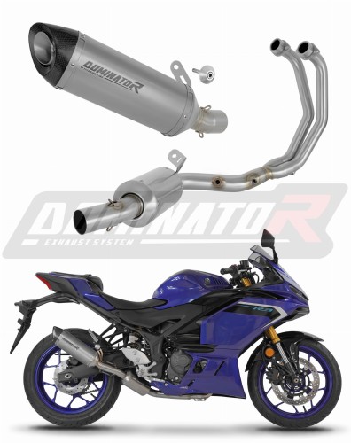 complete exhaust system with muffler DOMINATOR Full System titanium HP8 fits the motorcycle Yamaha YZF R3 2025   2026