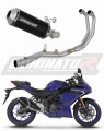 komplett kipufogórendszer DOMINATOR Full System OV G2 FEKETE dobbal, amely illeszkedik a Yamaha YZF-R3 2025 - 2026 motorkerékpárhoz