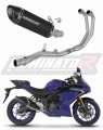 komplett kipufogórendszer DOMINATOR Full System HP8 FEKETE dobbal, amely illeszkedik a Yamaha YZF-R3 2025 - 2026 motorkerékpárhoz