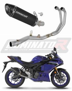 Yamaha YZF-R3 2025 - 2026 Teljes rendszer Leömlő kipufogó dob HP8 BLACK + dB killer