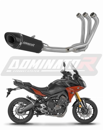 kompletny układ wydechowy z tłumikiem DOMINATOR Full System HP8 CZARNY pasujący do motocykla Yamaha MT 09 Tracer 900 / GT 2015 - 2020