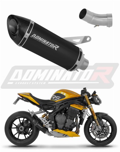 exhaust muffler DOMINATOR HP8 BLACK fits the motorcycle Triumph Speed Triple 1200 RS / RR 2021   2024