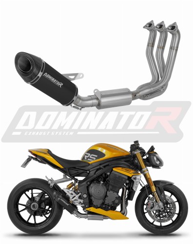 complete exhaust system with muffler DOMINATOR Full System HP8 BLACK fits the motorcycle Triumph Speed Triple 1200 RS / RR 2021   2024