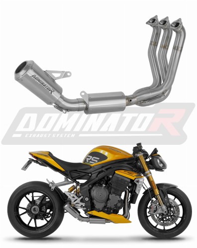 komplett kipufogórendszer DOMINATOR Full System GPS dobbal Triumph Speed Triple 1200 RS / RR 2021 - 2024 motorkerékpárhoz