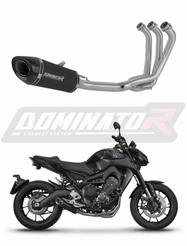complete exhaust system with muffler DOMINATOR Full System HP8 BLACK fits the motorcycle Yamaha MT 09 2013   2016 4