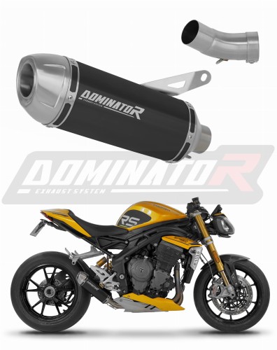 exhaust muffler DOMINATOR S3 BLACK fits the motorcycle Triumph Speed Triple 1200 RS / RR 2021   2024