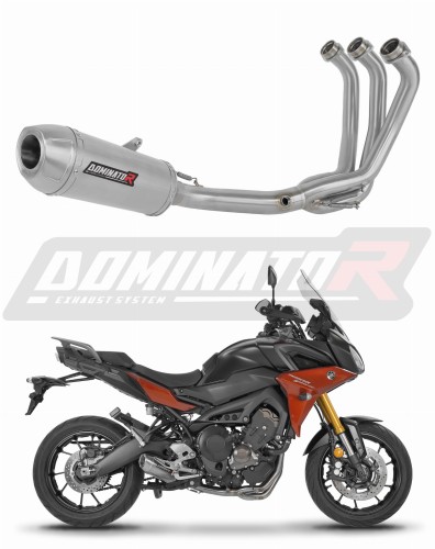 komplett kipufogórendszer DOMINATOR Full System S3 dobbal, amely illeszkedik a Yamaha MT 09 Tracer 900 / GT 2015 - 2020 motorkerékpárhoz