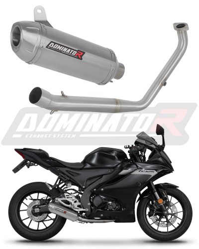 complete exhaust system with muffler DOMINATOR Full System S3 fits the motorcycle Yamaha YZF R125 2021   2024