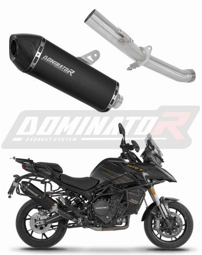exhaust muffler DOMINATOR HP7 BLACK fits the motorcycle QJMOTOR SRT 900 S / SX 2025   2026