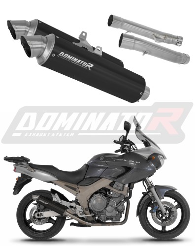 exhaust muffler DOMINATOR GPF BLACK fits the motorcycle Yamaha TDM 900 2002   2013